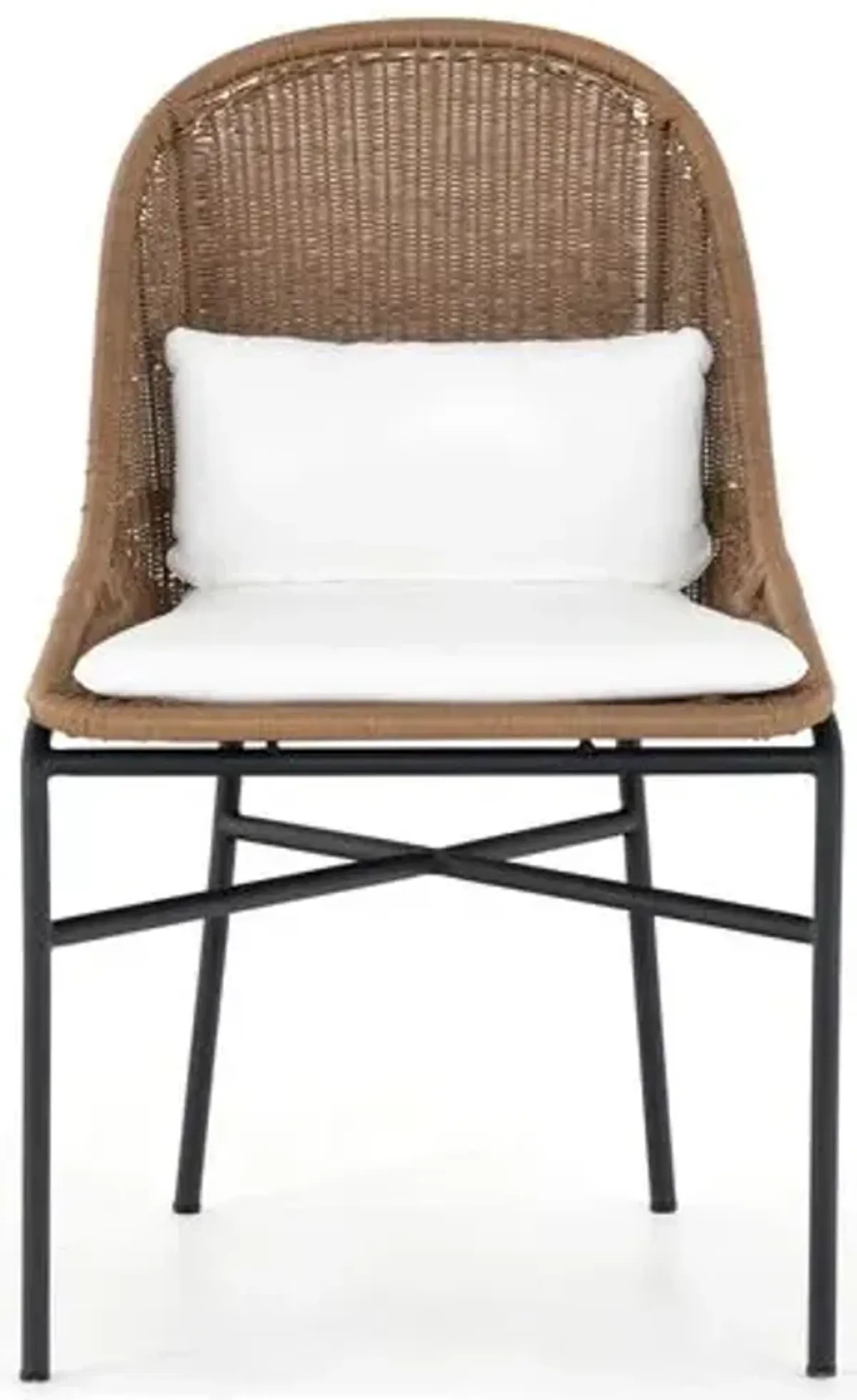 Finley Outdoor Dining Chair - White/Natural