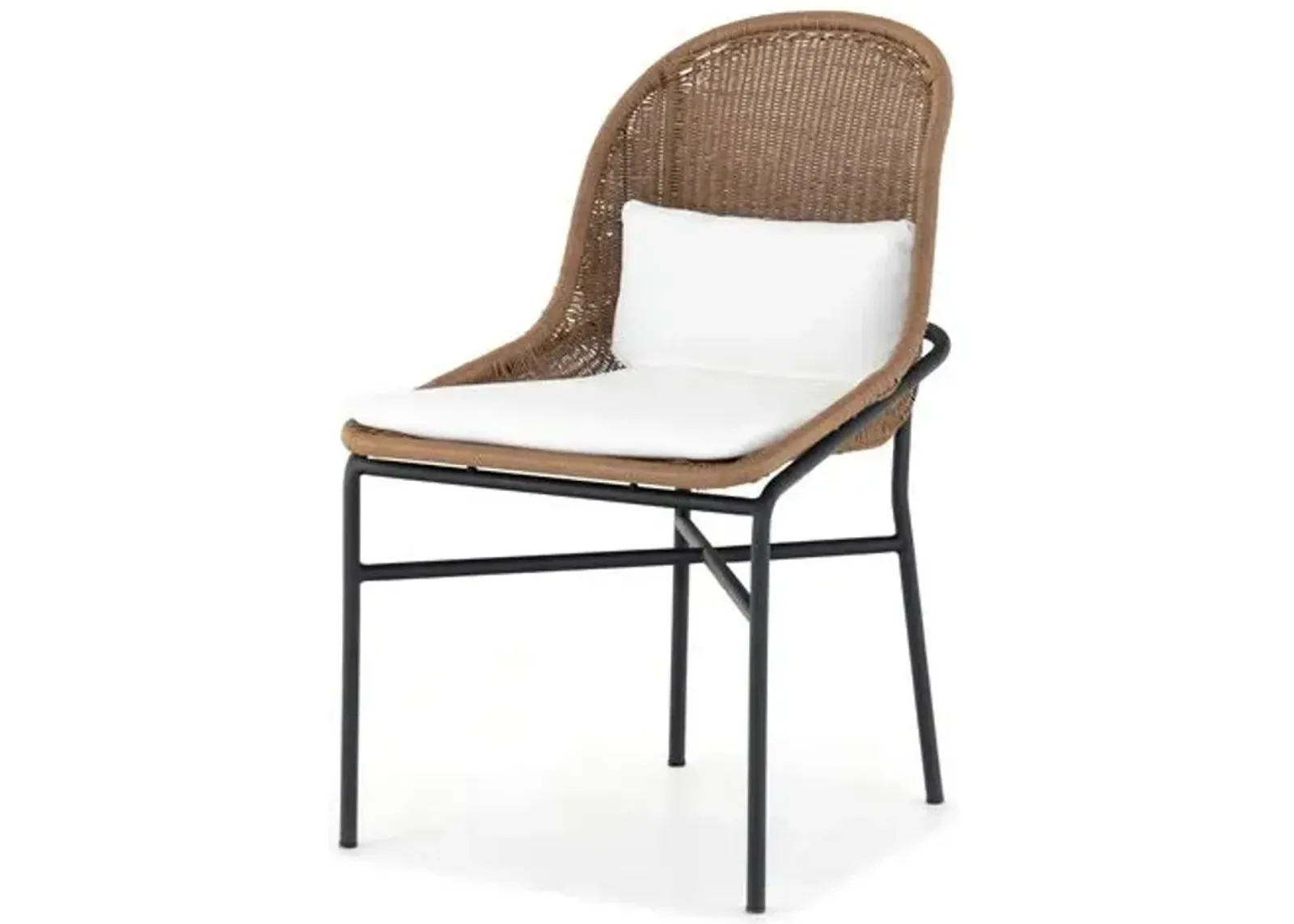 Finley Outdoor Dining Chair - White/Natural