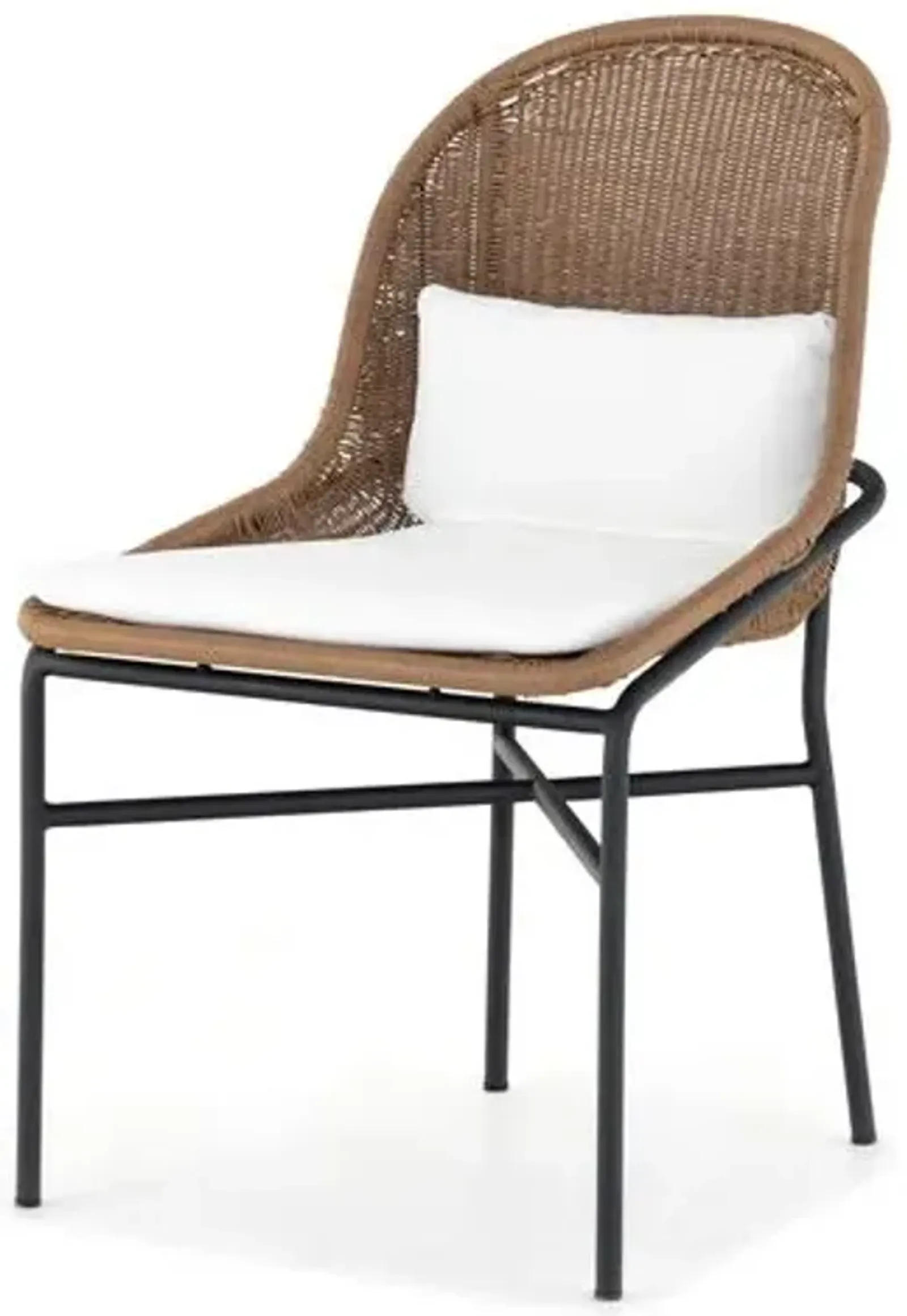 Finley Outdoor Dining Chair - White/Natural