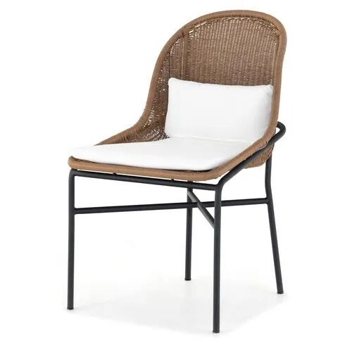 Finley Outdoor Dining Chair - White/Natural