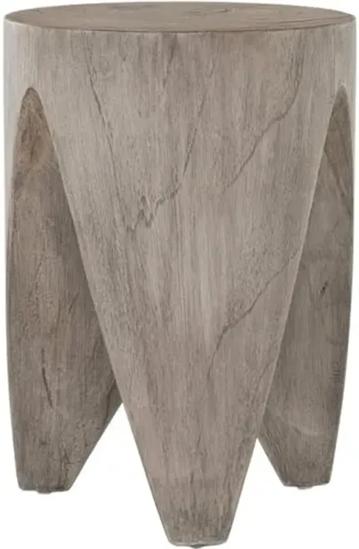 Eden Teak Outdoor End Table - Gray
