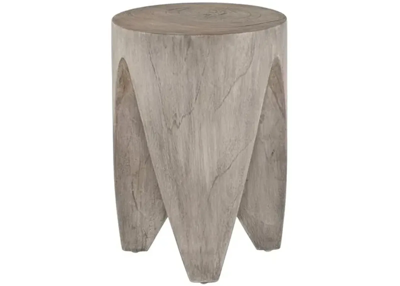 Eden Teak Outdoor End Table - Gray