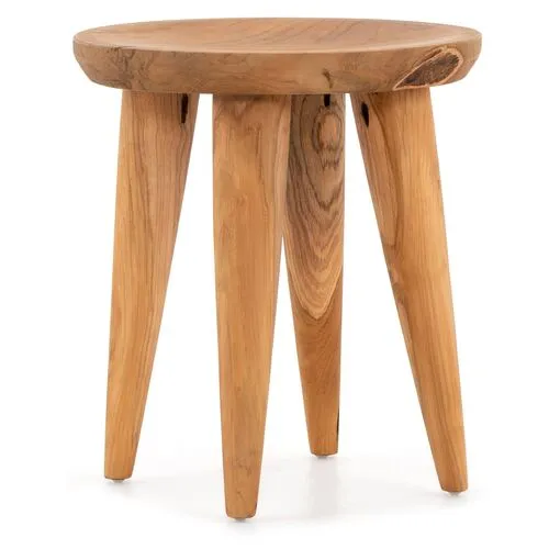 Amara Outdoor End Table - Natural - Brown