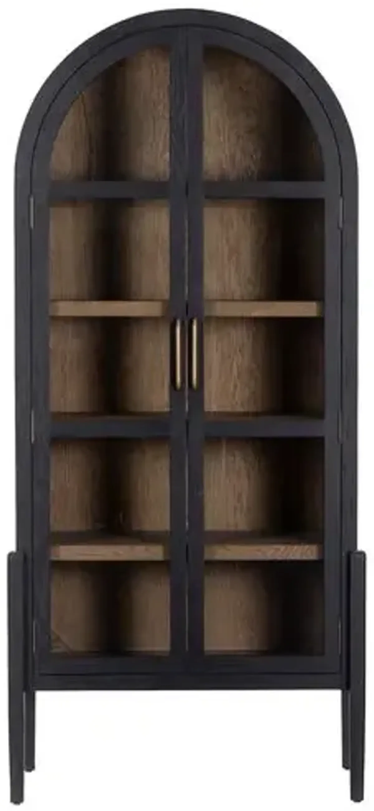 Talia Arched Cabinet - Drifted Black