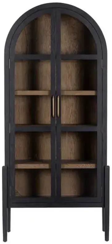 Talia Arched Cabinet - Drifted Black