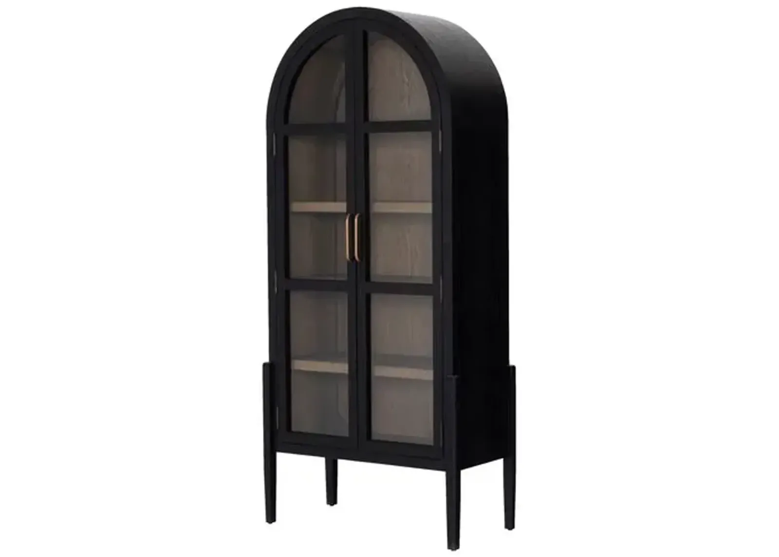 Talia Arched Cabinet - Drifted Black