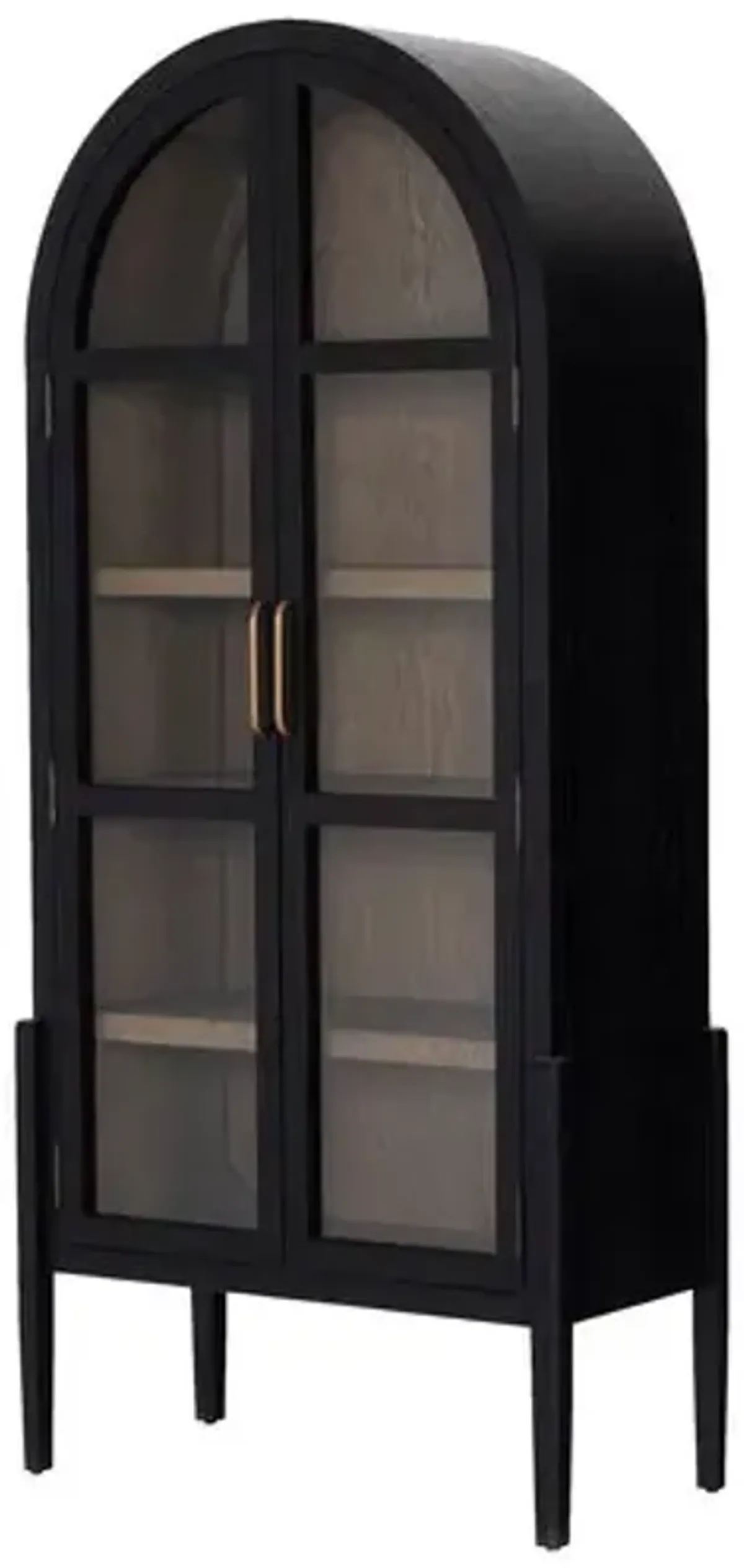 Talia Arched Cabinet - Drifted Black