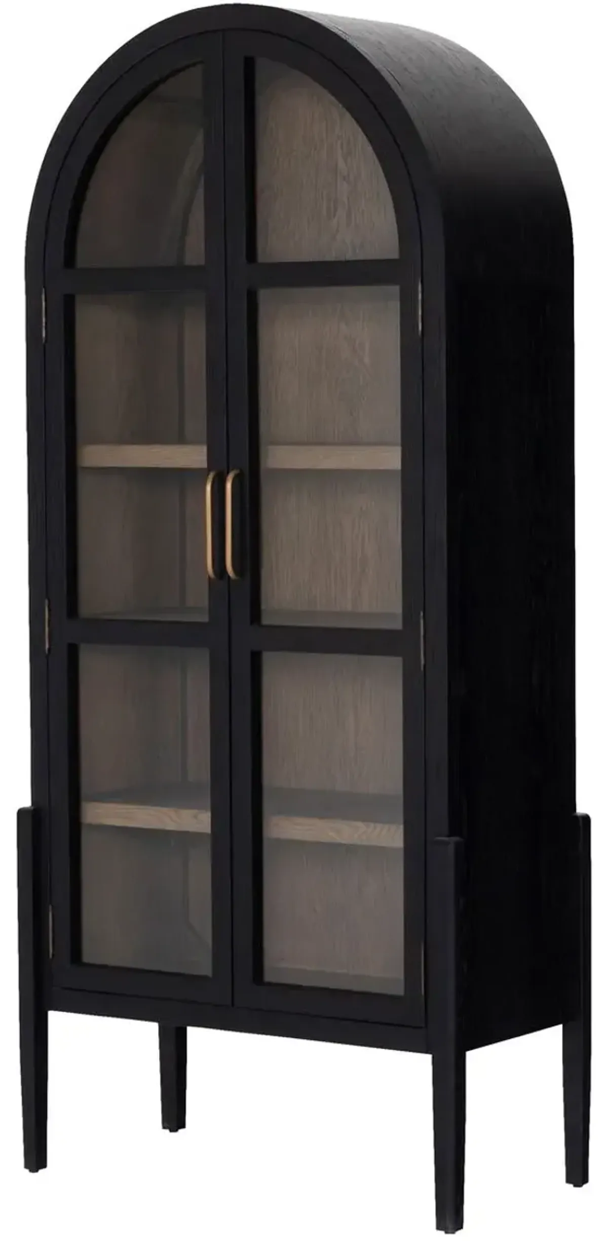 Hattie Arched Cabinet, Drifted Black