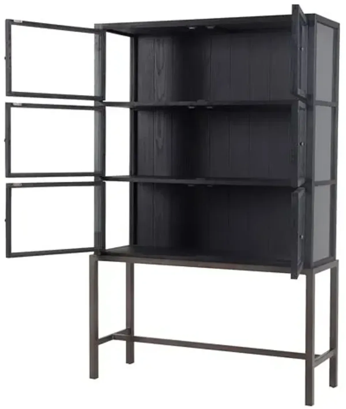 Kohen Curio Cabinet - Drifted Black