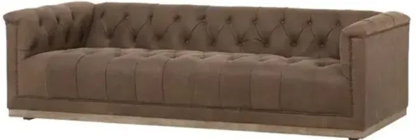 Dakari 95' Leather Sofa - Distressed Birch