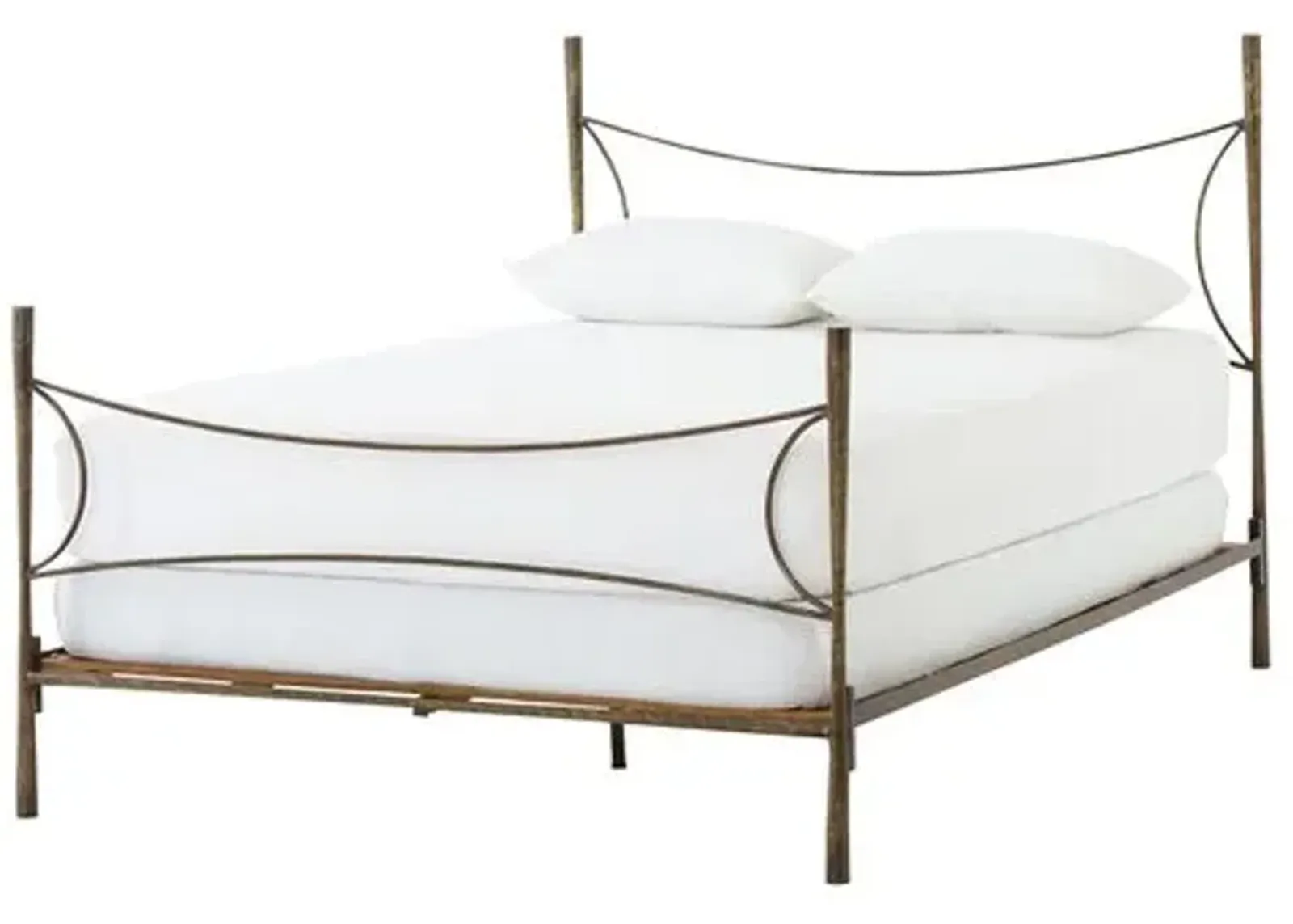 Alessia Bed - Antique Brass - Brown