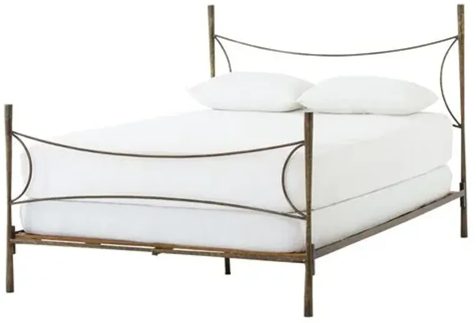 Alessia Bed - Antique Brass - Brown