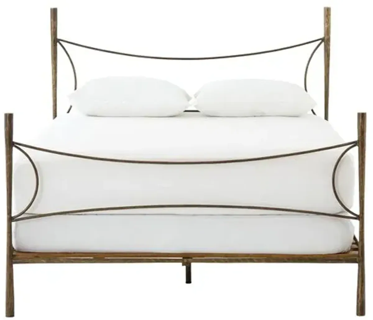 Alessia Bed - Antique Brass - Brown