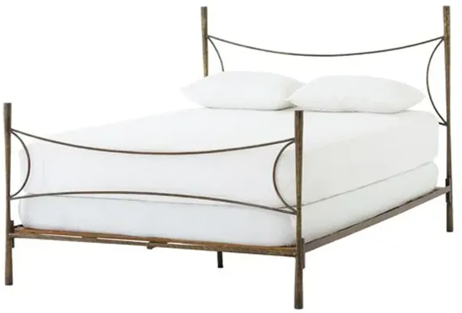 Alessia Bed - Antique Brass - Brown