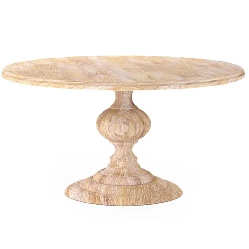 Jamie 60" Round Dining Table - Whitewash