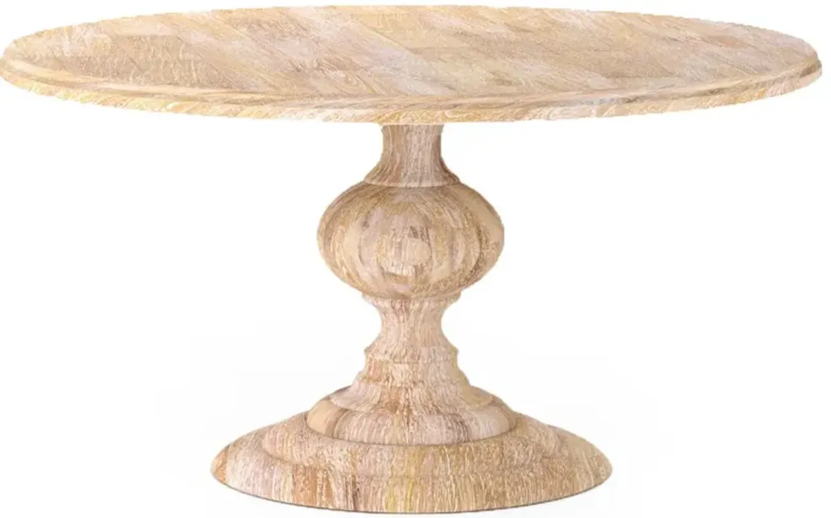 Jamie 60" Round Dining Table - Whitewash