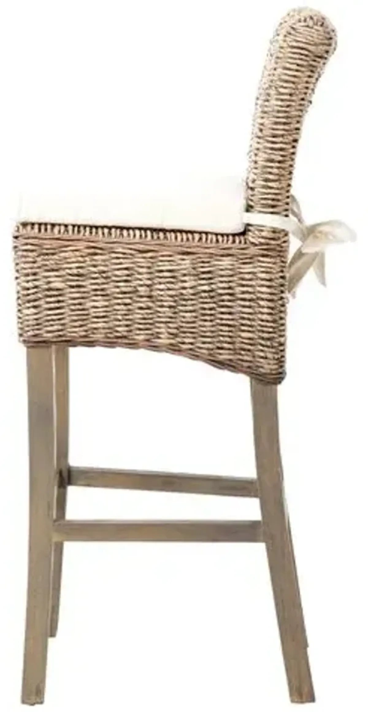 Mae Banana-Leaf Counter Stool - Gray/Cream