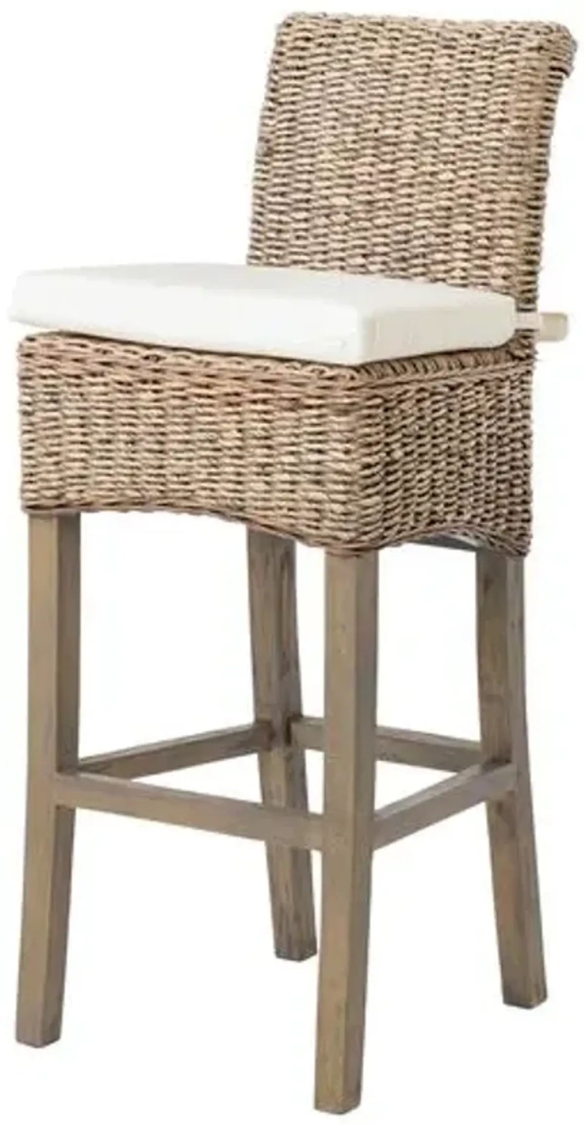 Mae Banana-Leaf Counter Stool - Gray/Cream