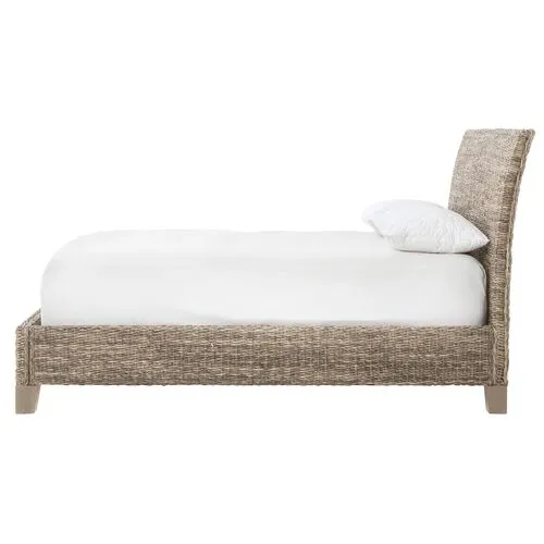 Mae Banana Leaf Bed - Gray Wash