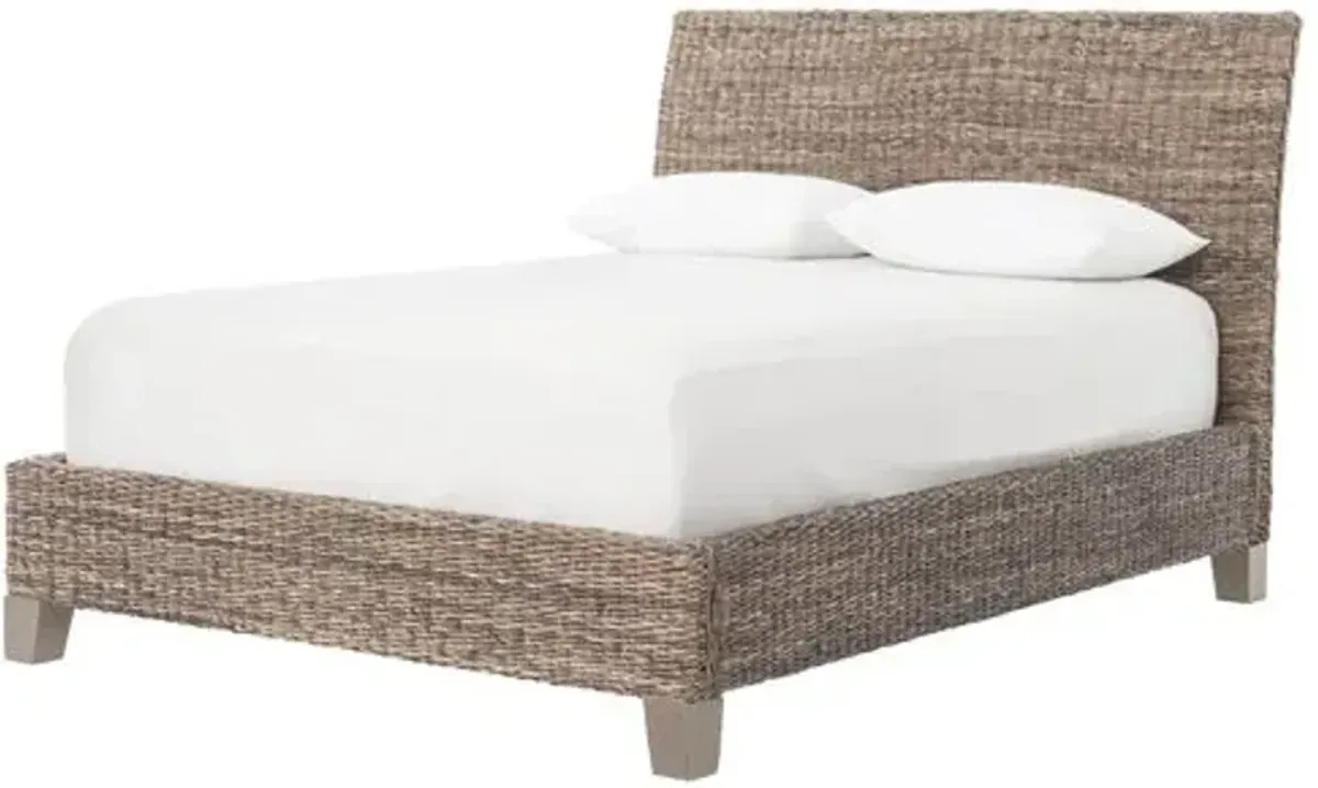 Mae Banana Leaf Bed - Gray Wash