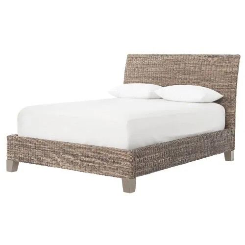 Mae Banana Leaf Bed - Gray Wash