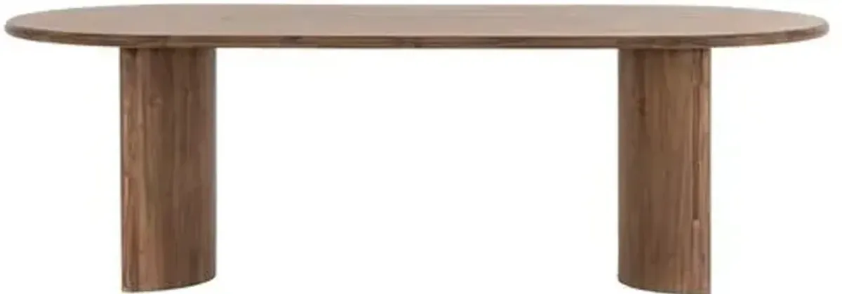 Karla 94" Dining Table - Brown Acacia Veneer