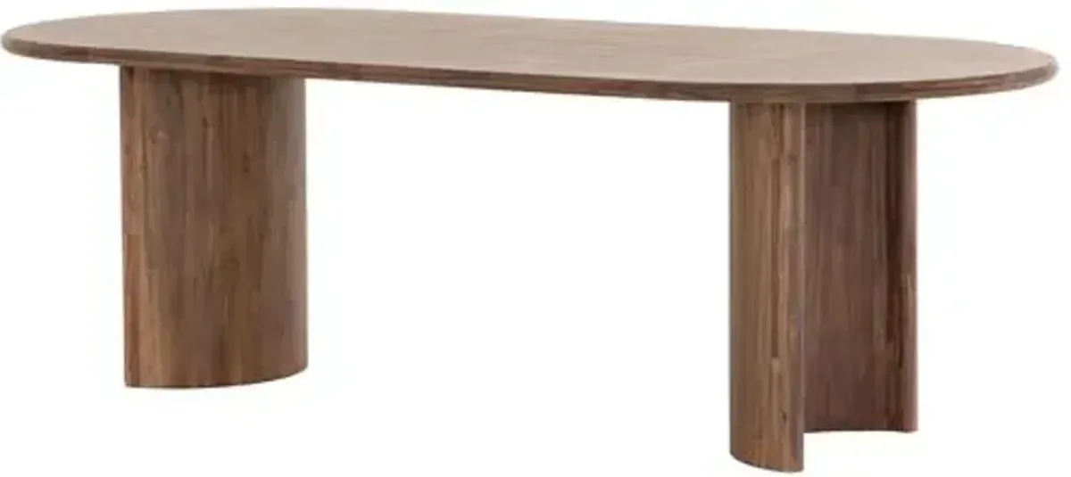 Karla 94" Dining Table - Brown Acacia Veneer