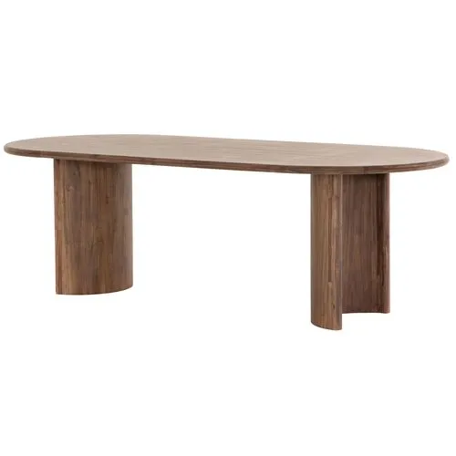 Karla 94" Dining Table - Brown Acacia Veneer