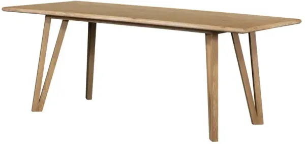 Aliza Oak Dining Table, Whitewash
