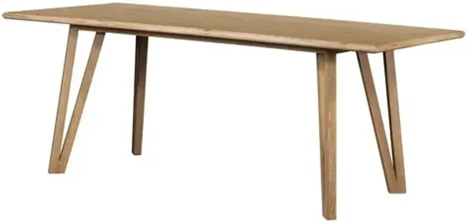 Aliza Oak Dining Table - Whitewash