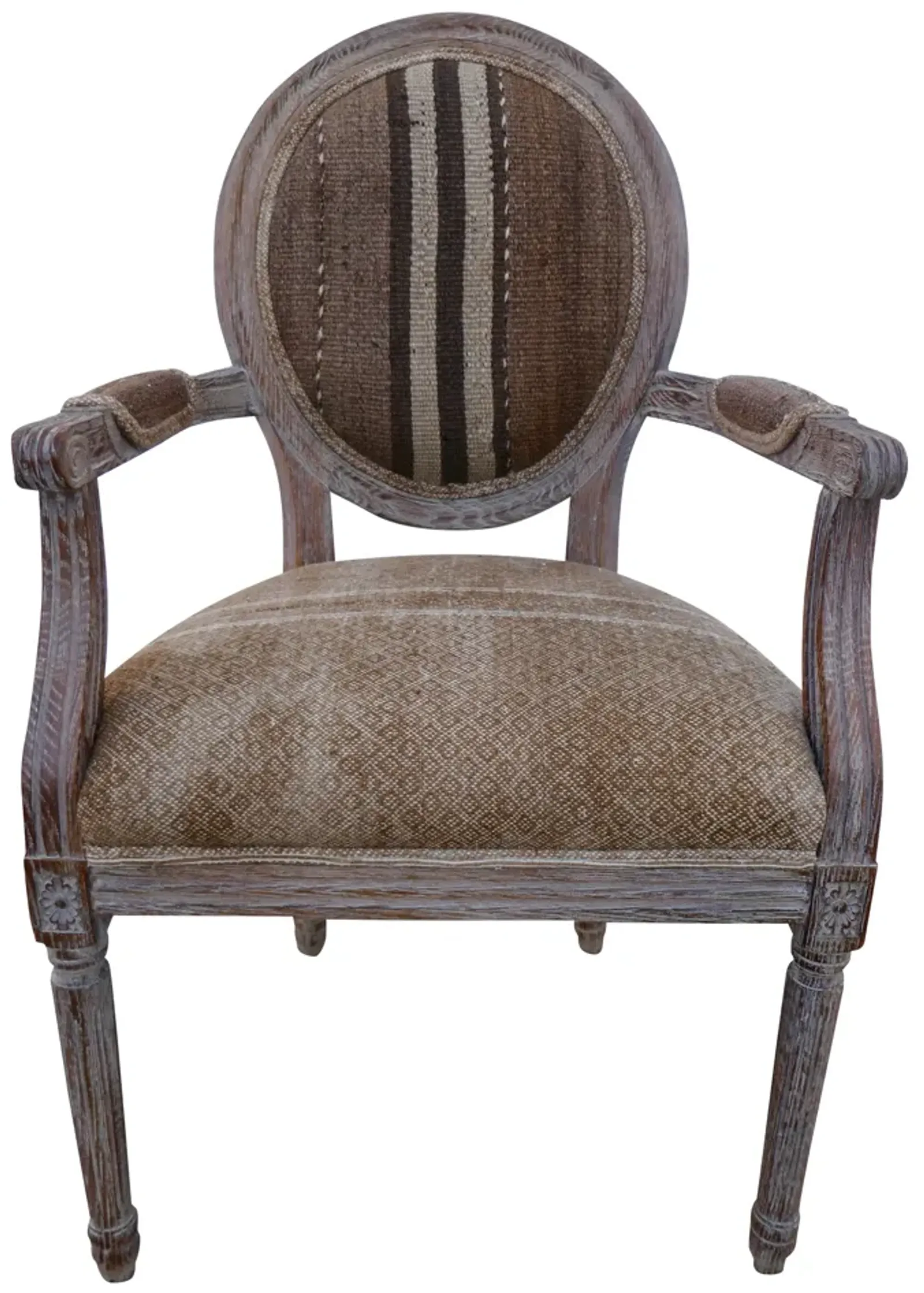 Vintage Berber Kilim Armchair - Brown