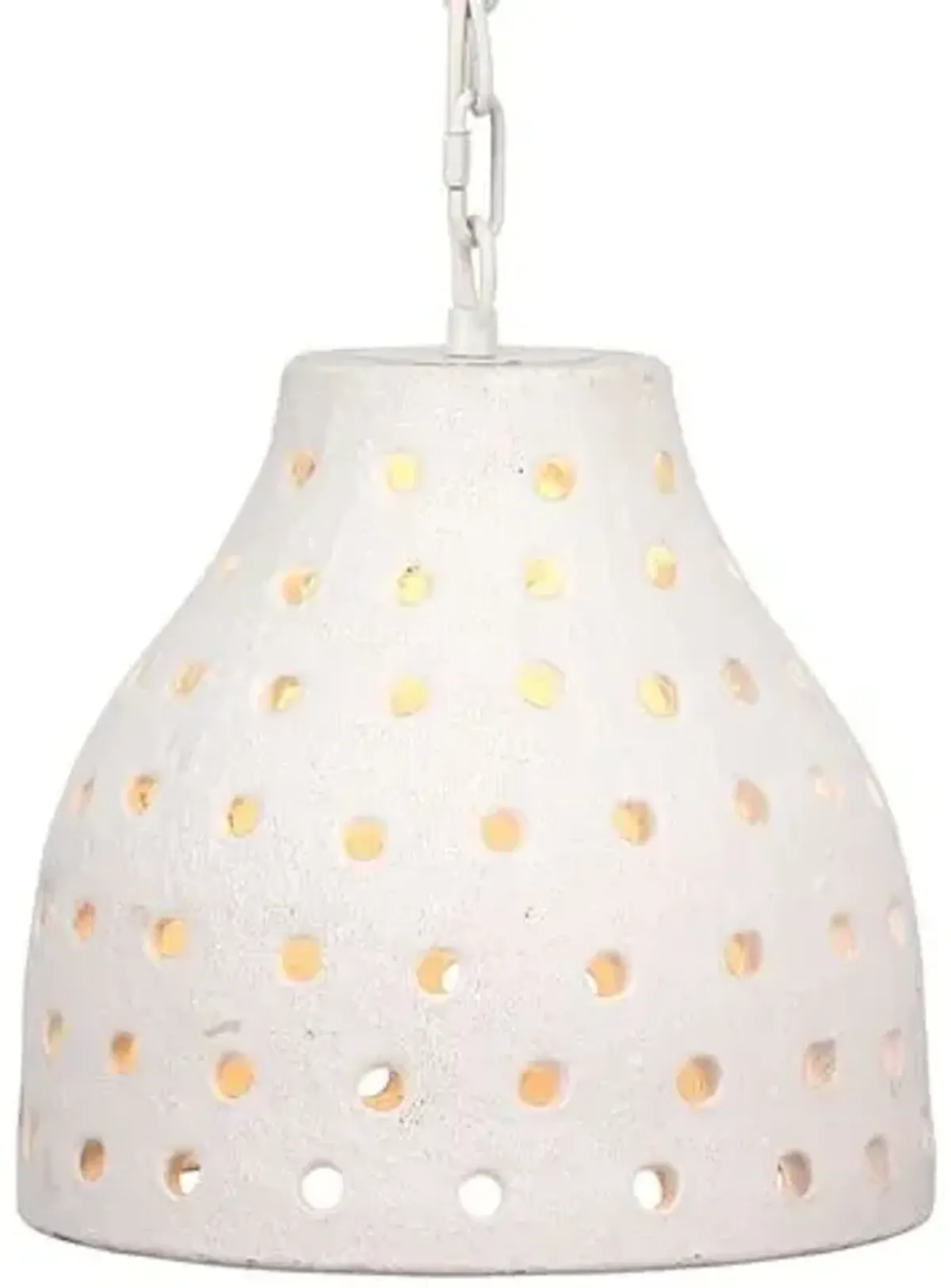 Porous Pendant - Textured Matte White - Jamie Young Co.