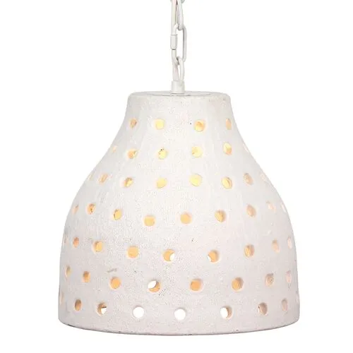 Porous Pendant - Textured Matte White - Jamie Young Co.