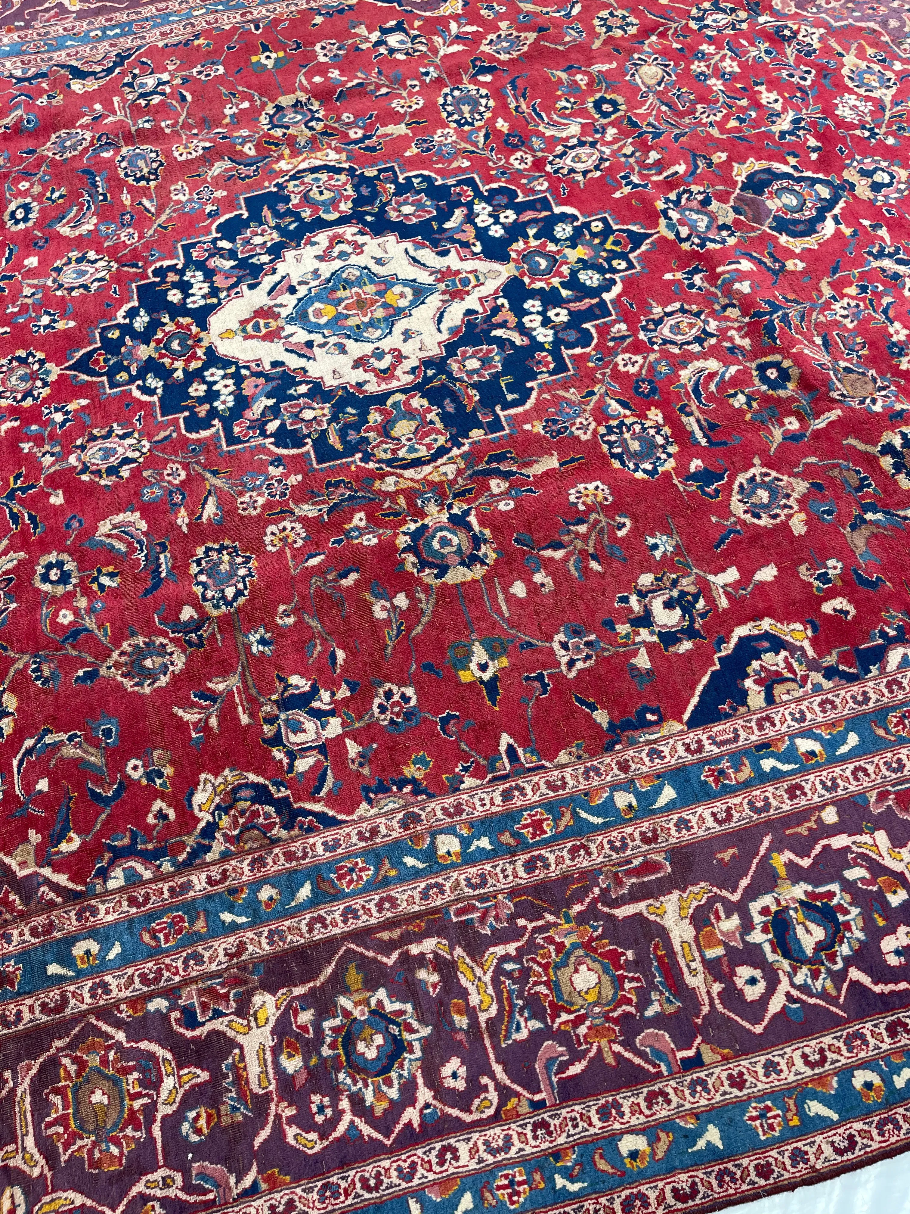 9" x 12" Classic Persian Rug - F.J. Kashanian - Red - Red