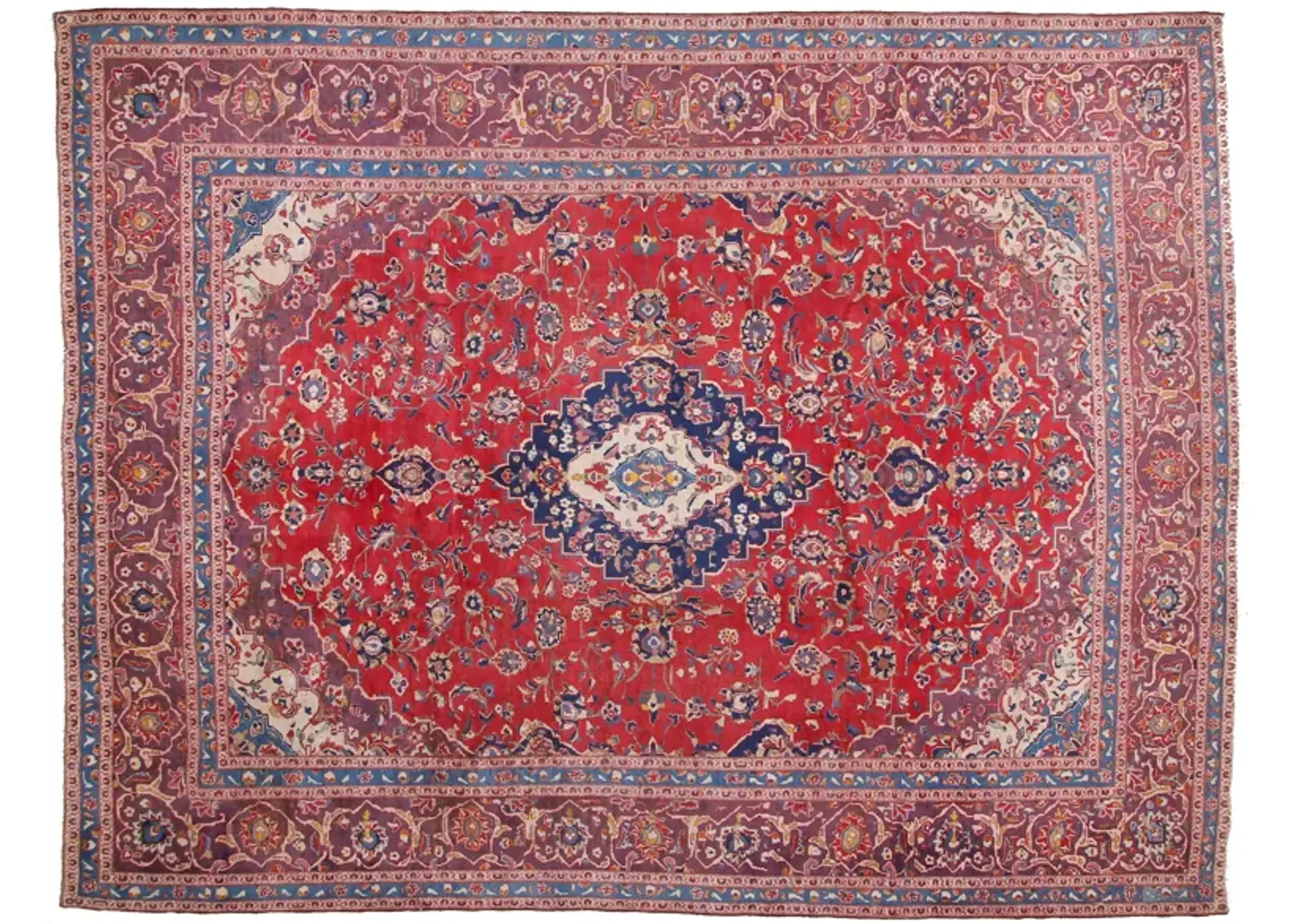 9" x 12" Classic Persian Rug - F.J. Kashanian - Red - Red