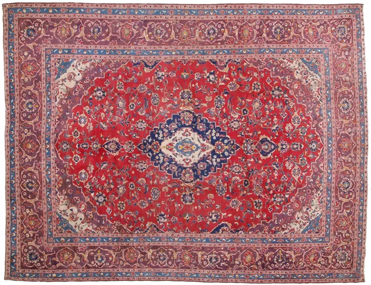 9" x 12" Classic Persian Rug - F.J. Kashanian - Red - Red