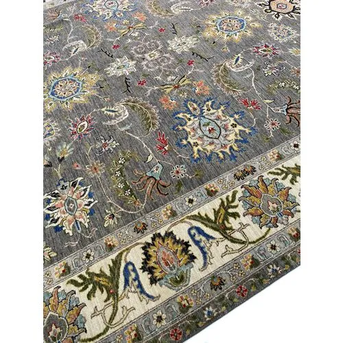 8'x10' Agra Rug - Gray/Ivory - F.J. Kashanian - Gray