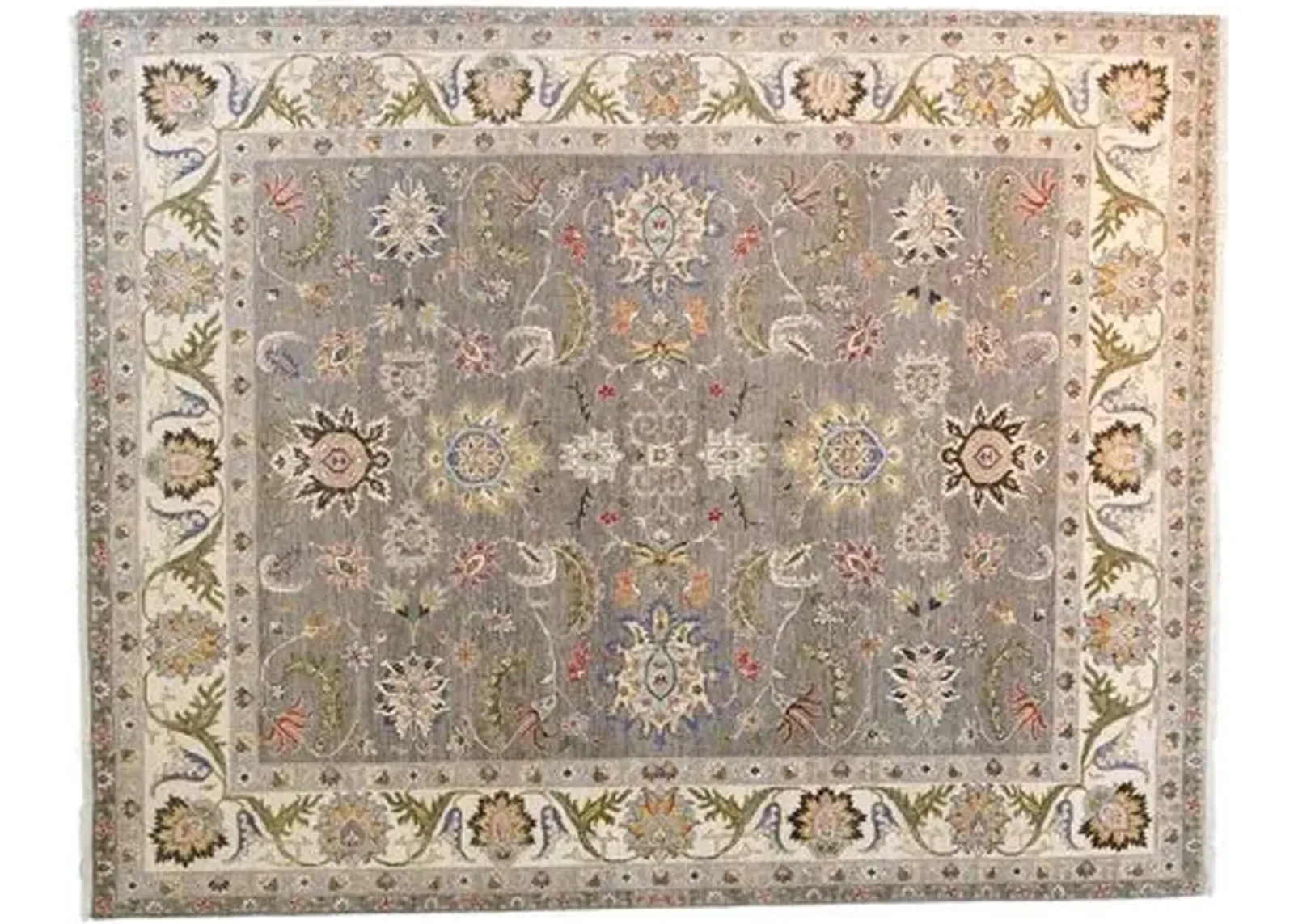 8'x10' Agra Rug - Gray/Ivory - F.J. Kashanian - Gray