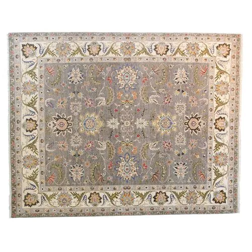 8'x10' Agra Rug - Gray/Ivory - F.J. Kashanian - Gray