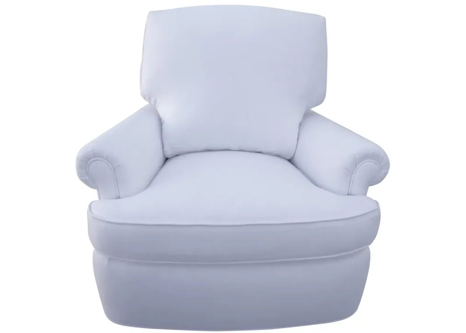 Snow White Linen Swivel/Rocker Chair