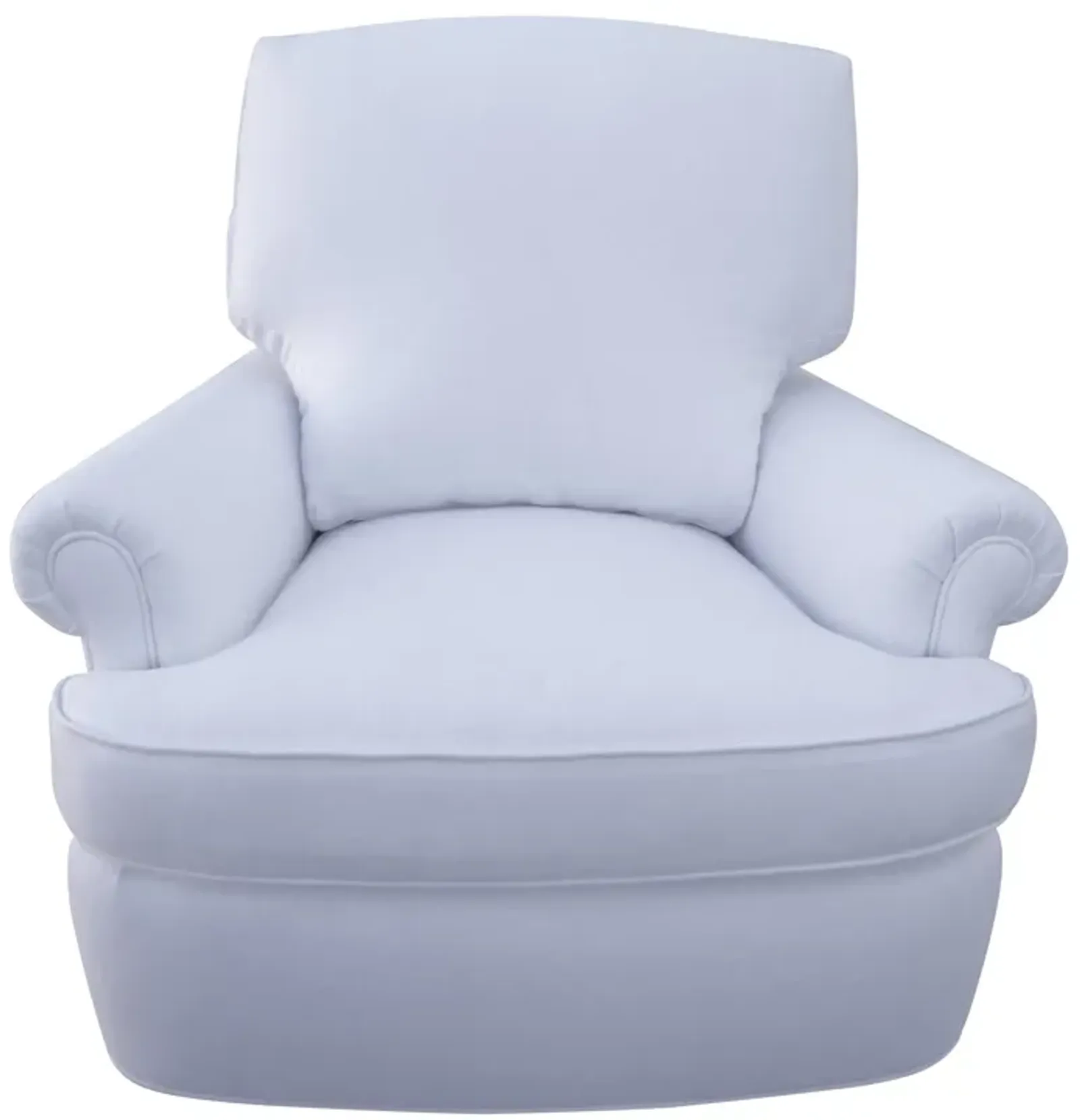 Snow White Linen Swivel/Rocker Chair