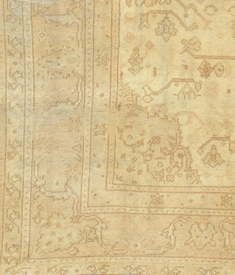 Shabby Chic Oushak Rug - 8'11 X 11'10 - Beige - Beige