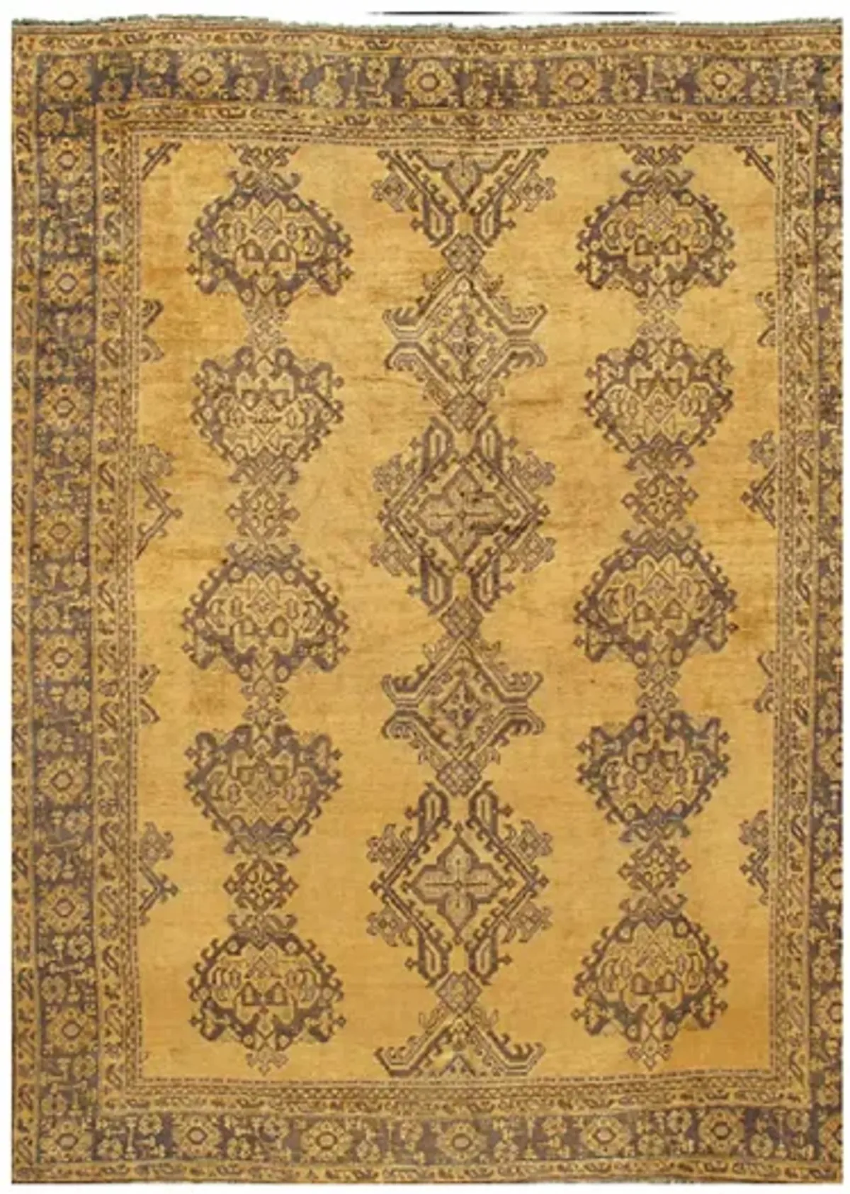 Turkish Oushak Rug Carpet - 9'4 X 11' - Brown - Brown