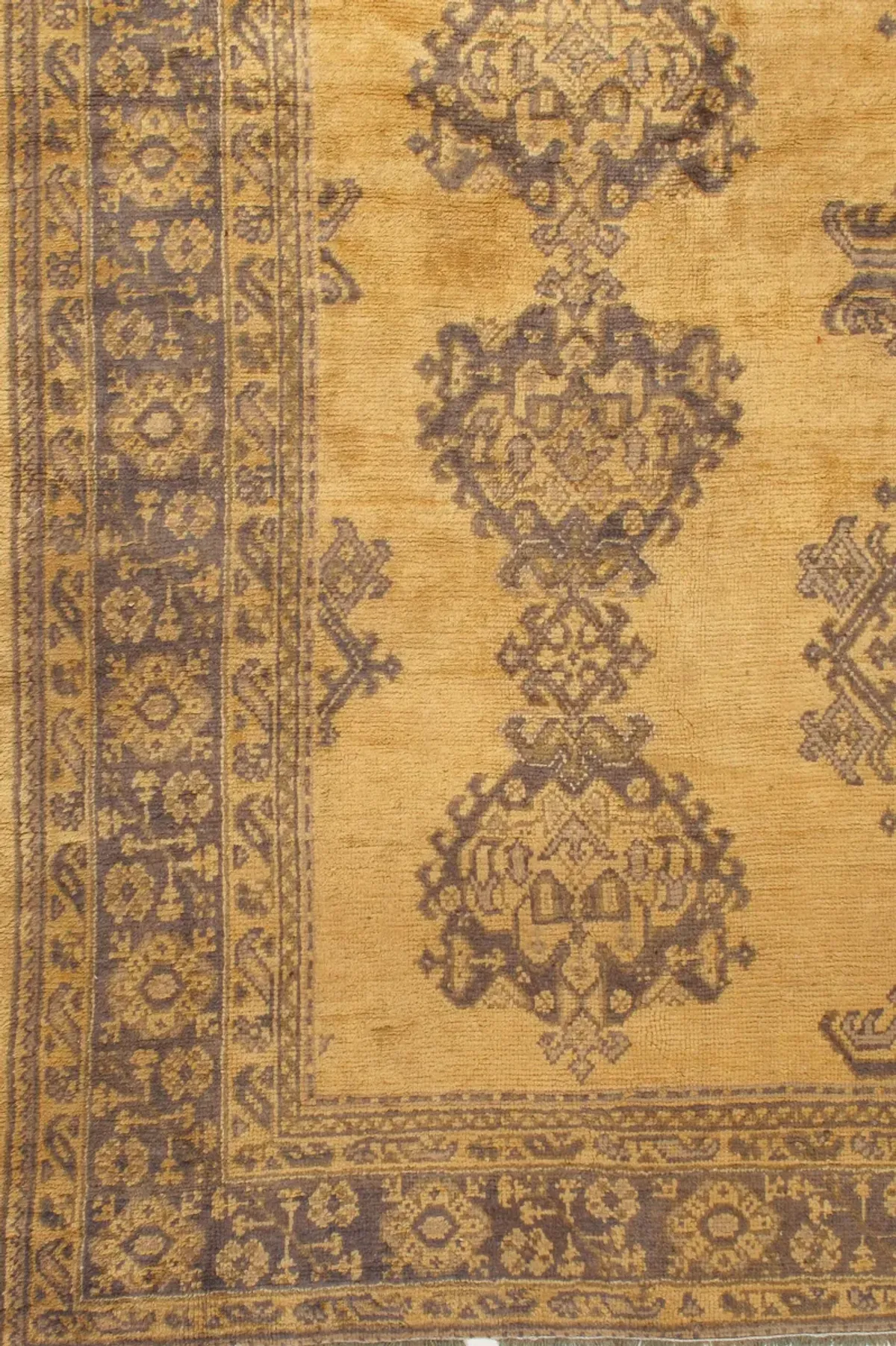 Turkish Oushak Rug Carpet - 9'4 X 11' - Brown - Brown