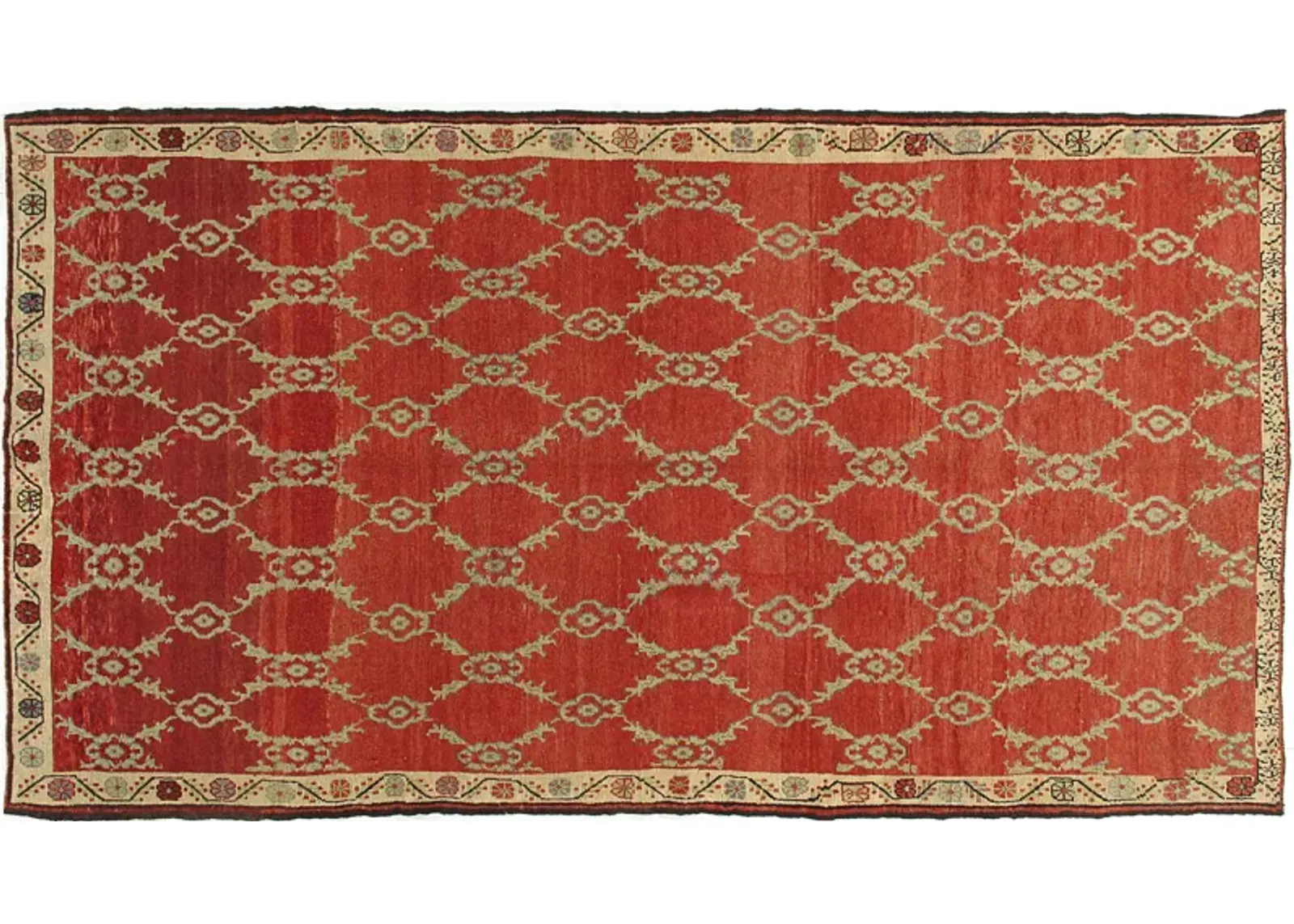 Turkish Red Anatolian Rug - 5'8 X 10'7 - Red