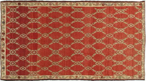 Turkish Red Anatolian Rug - 5'8 X 10'7 - Red
