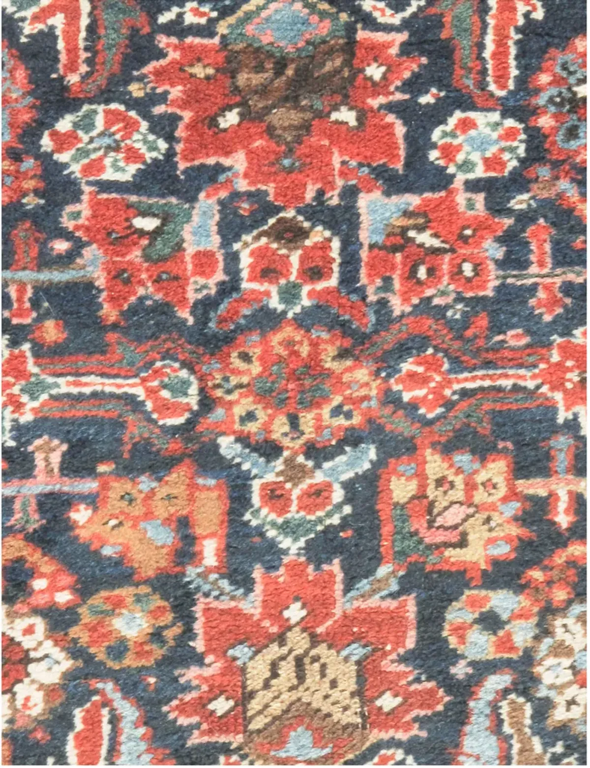 Persian Long Heriz Runner - 3'9" X 19'4" - Blue