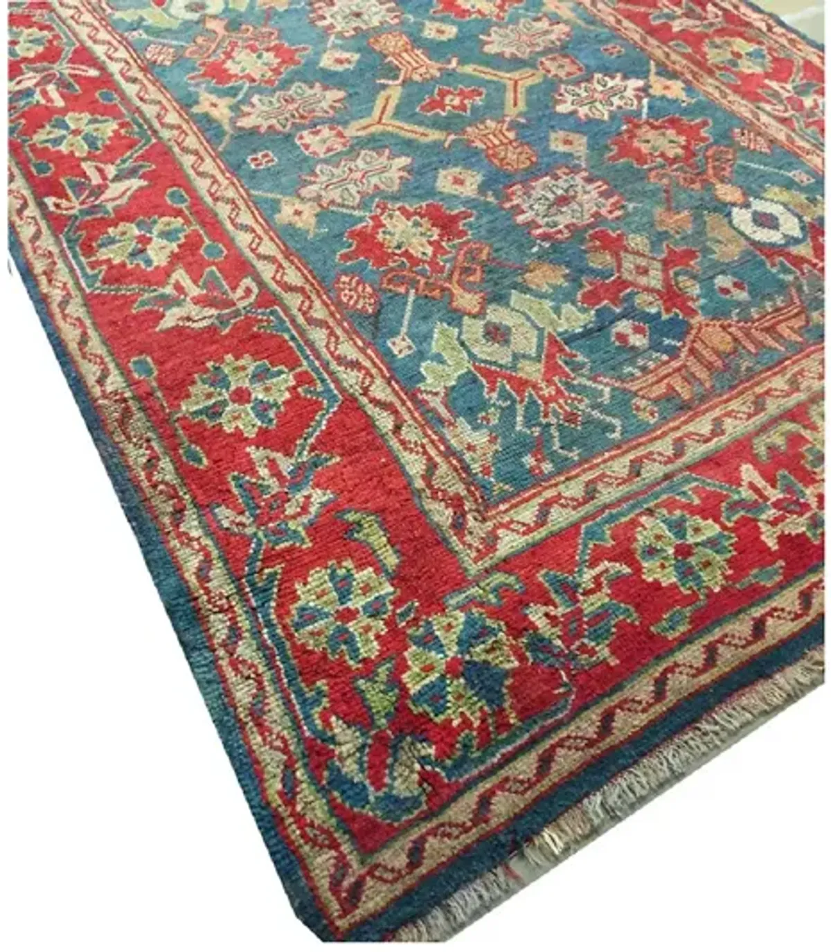 Turkish Oushak Rug - 6' X 9' - Red - Red