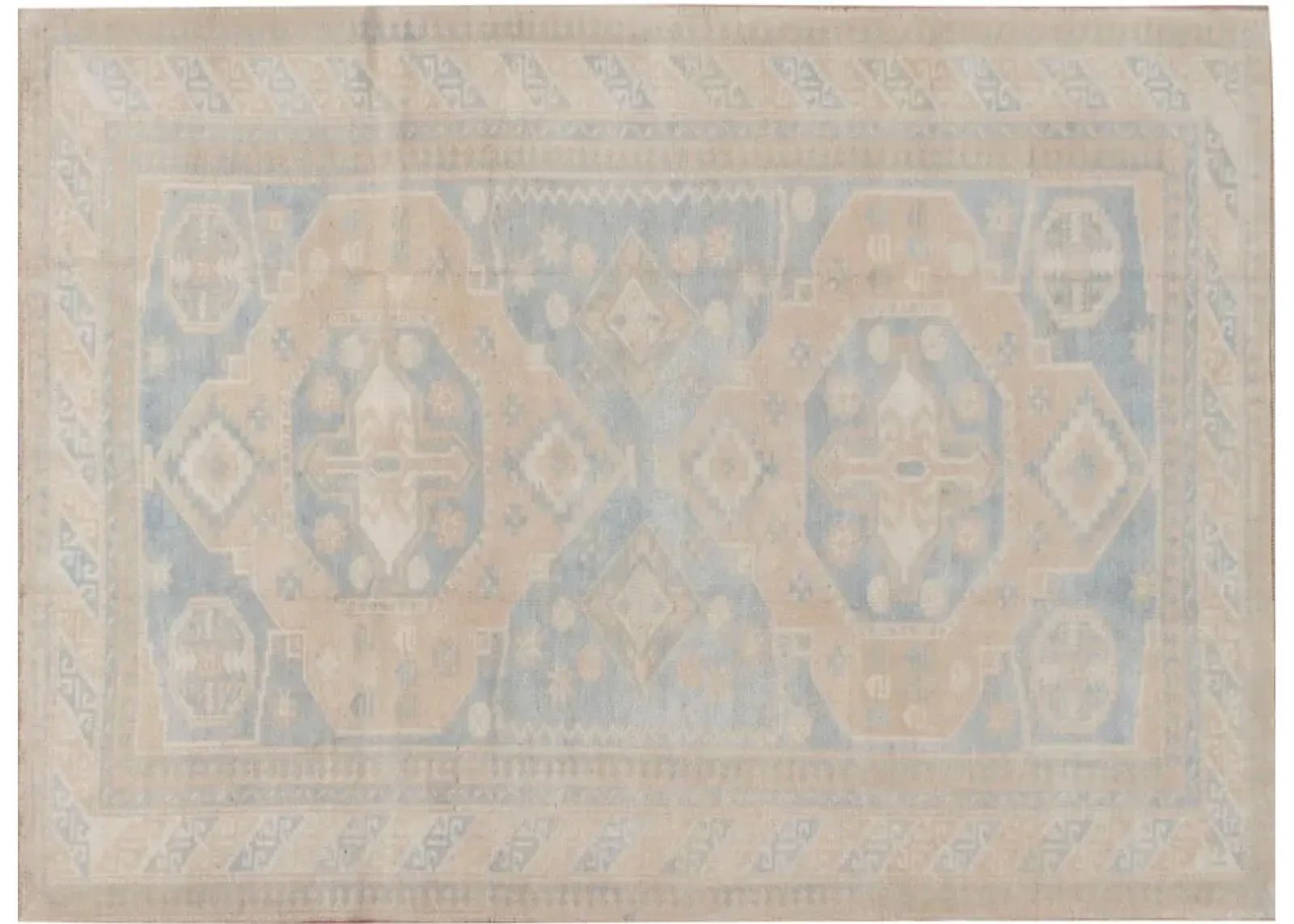 Turkish Oushak Rug 5' X 6'11" - Blue - Blue