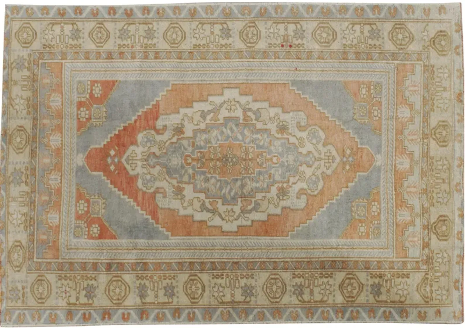 Turkish Oushak Rug 3'10" X 5'6" - Blue - Blue